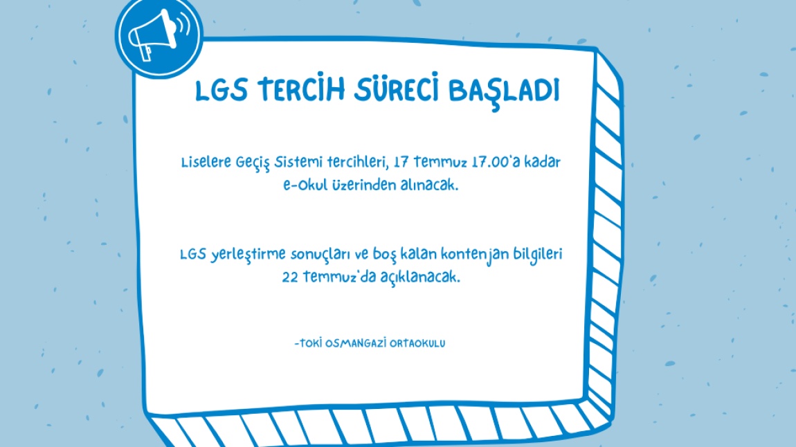 LGS TERCİH SÜRECİ BAŞLADI